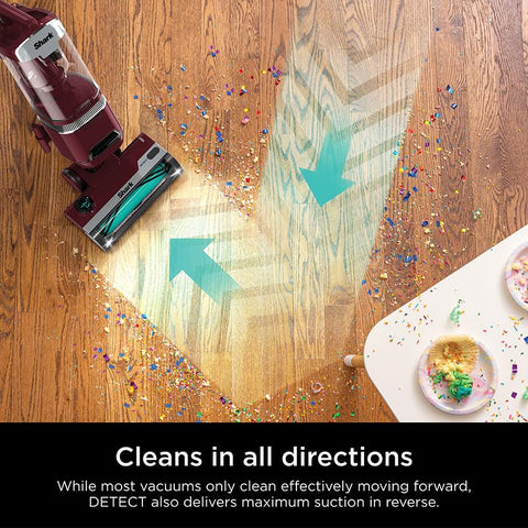 Shark Anti-Allergen Complete Seal with HEPA traps dust and dander.