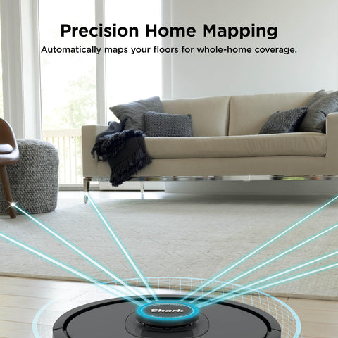 Shark AV2501S AI Ultra Robot Vacuum pet hair being cleaned from carpet fibers.