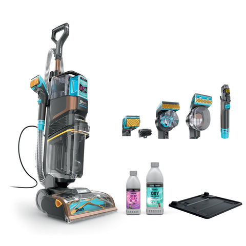 Shark CarpetXpert HairPro front view in copper, compact upright cleaner for home use