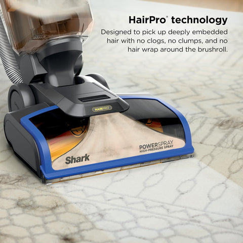 High-pressure PowerSpray delivers deep cleaning into fibers