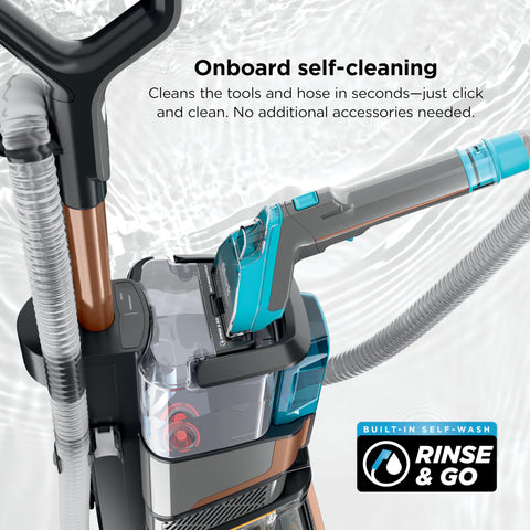 Shark CarpetXpert HairPro onboard spot cleaner used on stairs