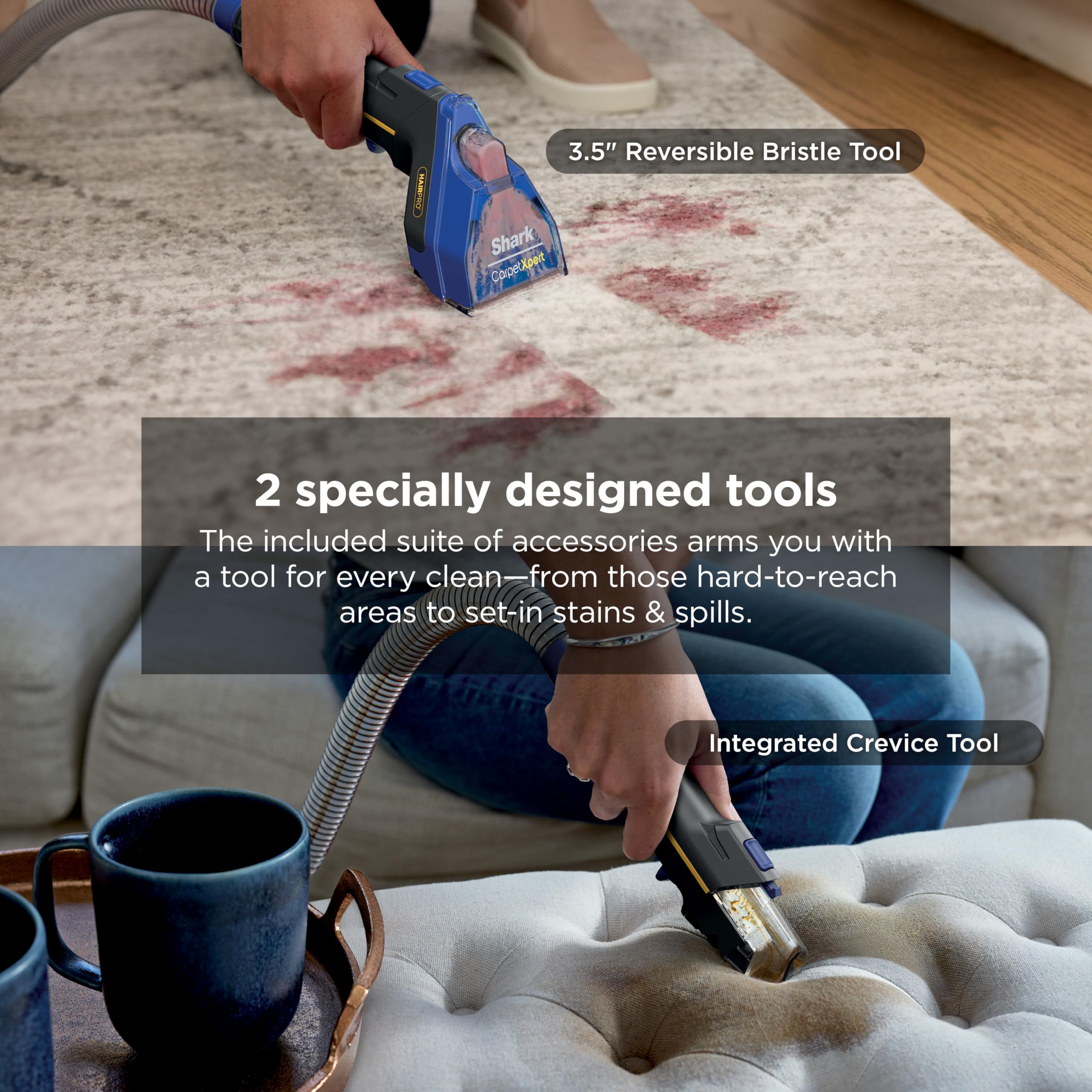 Ultra-fast dry times prevent over-wetting the carpet