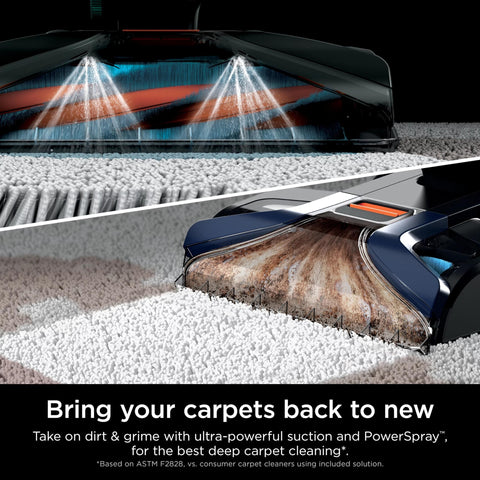 PowerSpray high-pressure spray targets stains with precision.