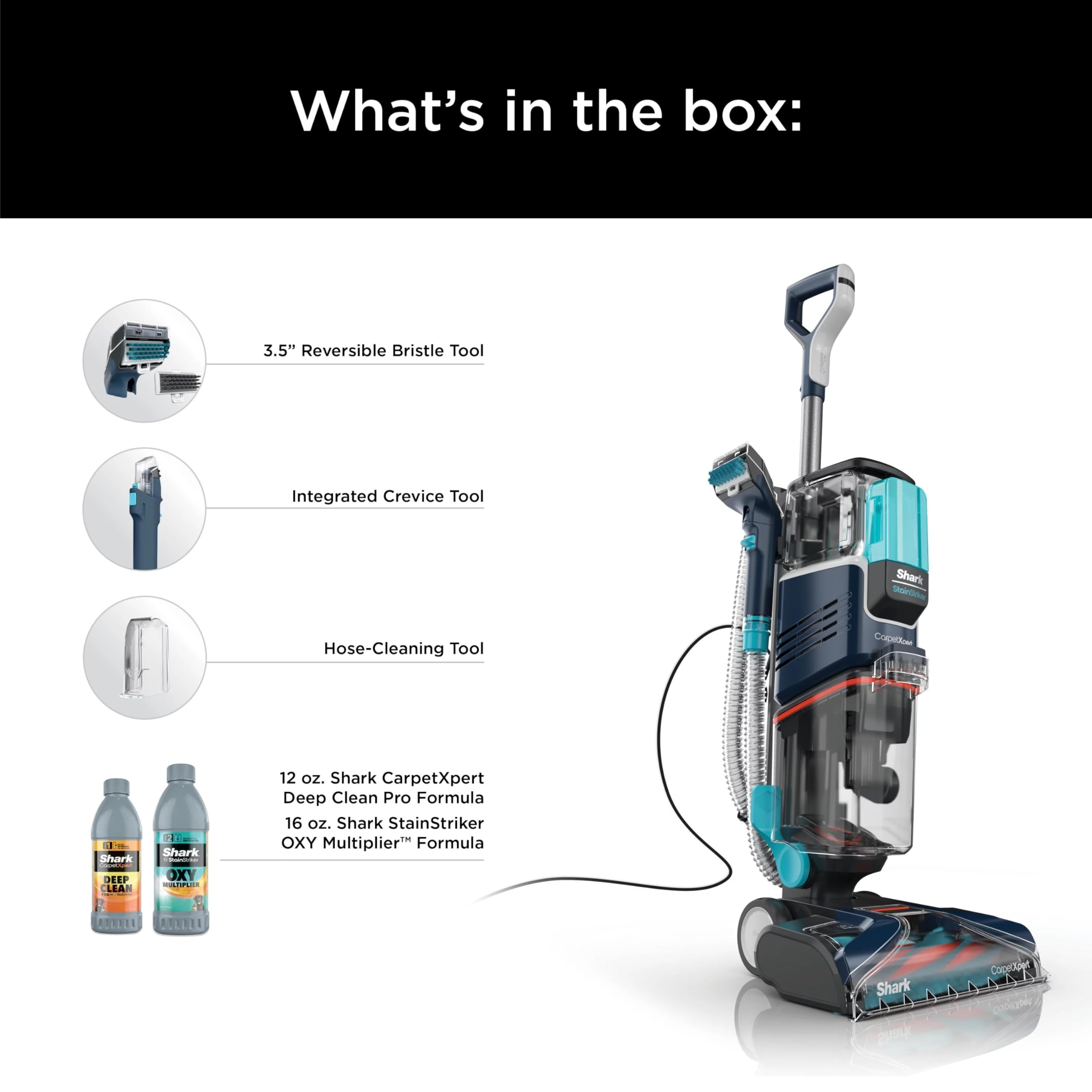 Carpet and rug cleaning with strong suction and cleaning action.