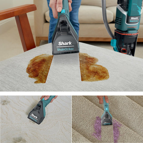 Shark CarpetXpert stainstriker activation in handheld tool for tough stains