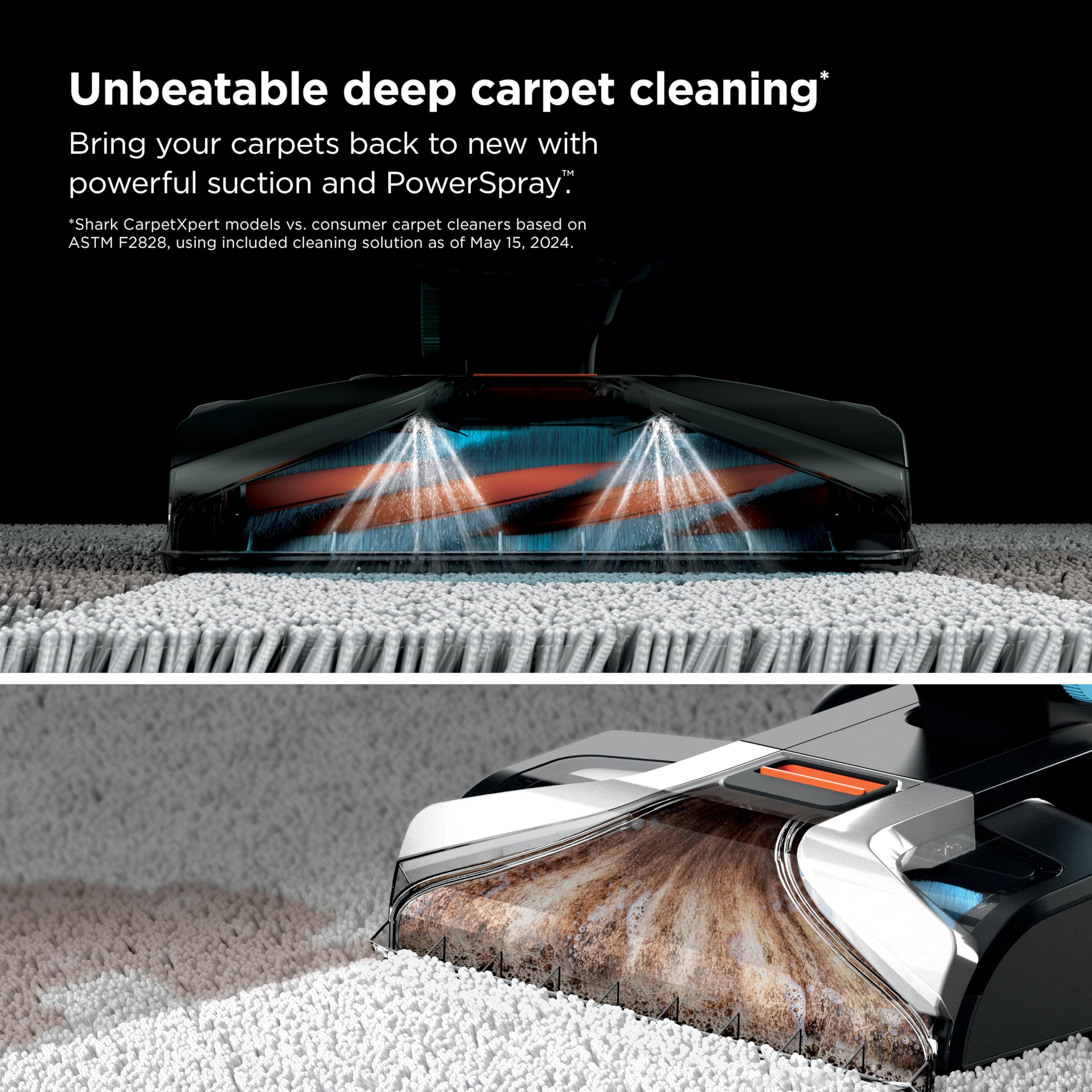 Shark CarpetXpert three-tools-included setup for versatile cleaning tasks.