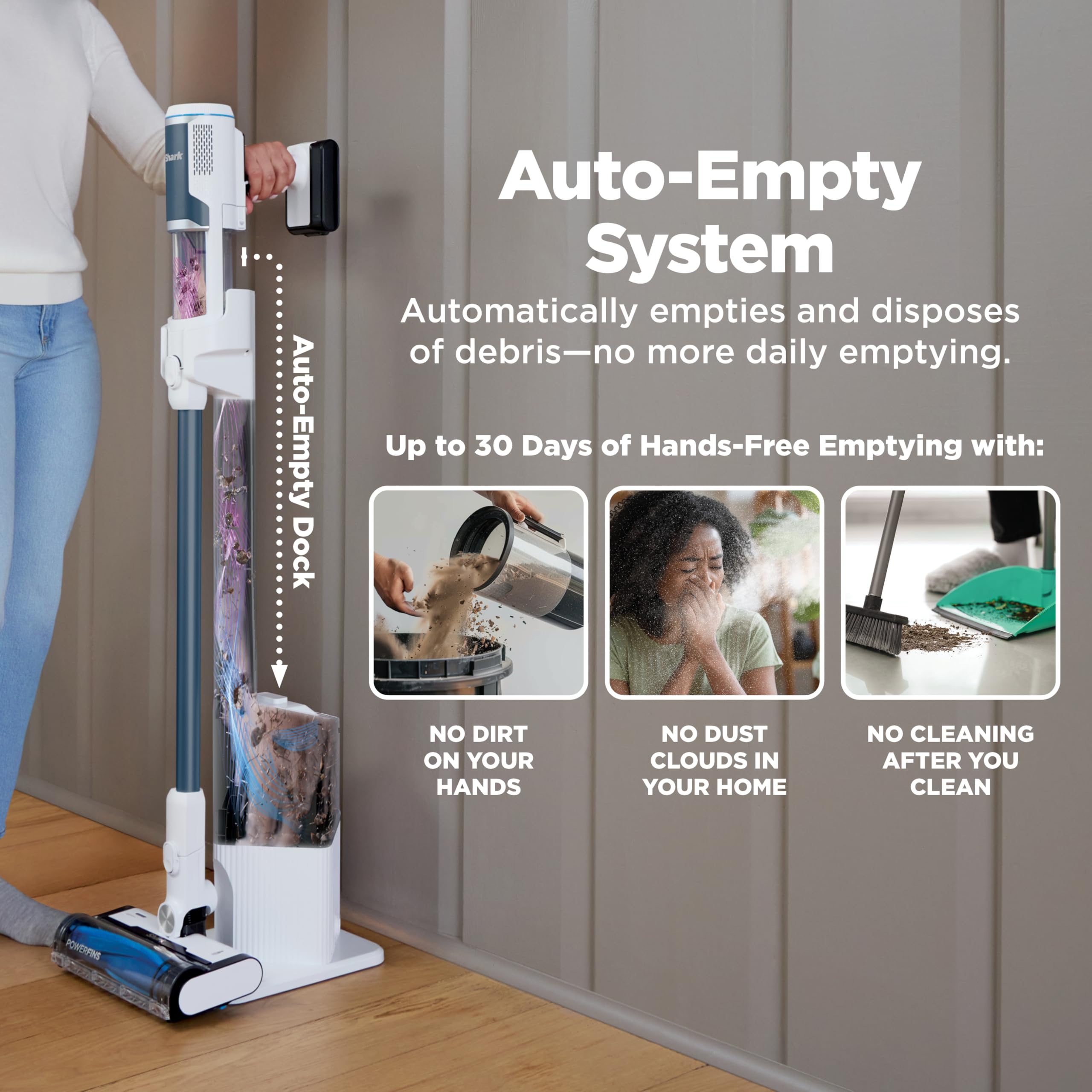 Shark Clean & Empty cordless vacuum lightweight design for easy maneuverability