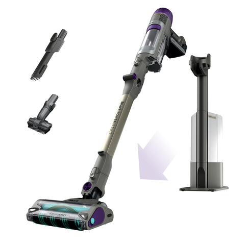 Shark cordless vacuum with auto-empty dock for hands-free maintenance.