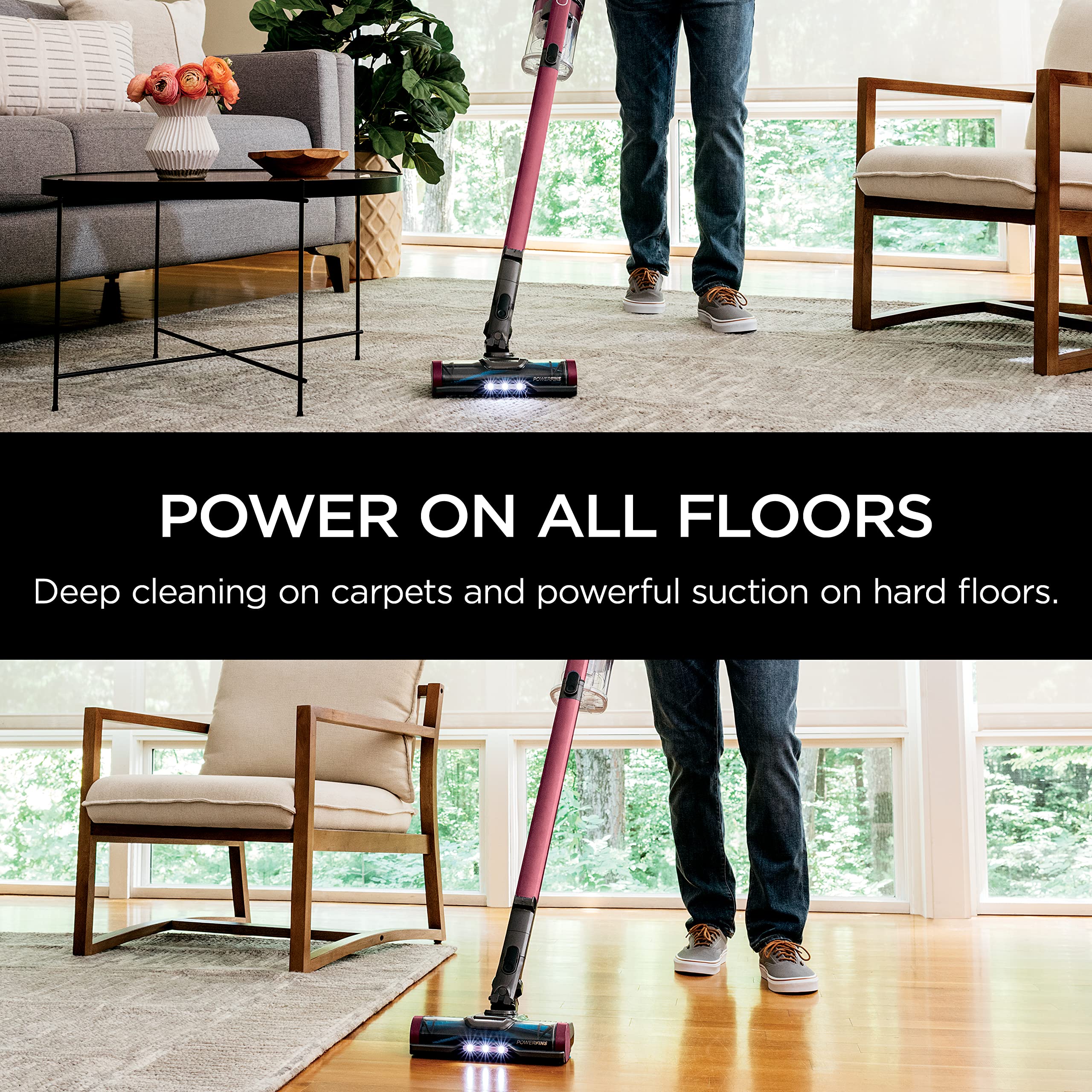 Shark cordless vacuum HEPA filter close-up demonstrating dust and allergen capture.