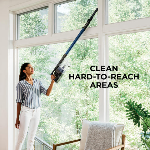 Shark Cordless Vacuum low-profile design fits under furniture.