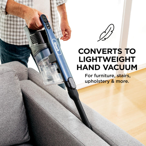 Shark Cordless Vacuum PowerFins brushroll digs deep into carpet fibers.