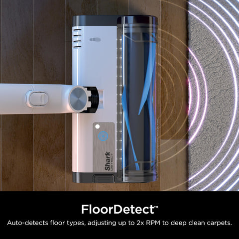Shark four deep-cleaning technologies adapt to dirt and carpets for better pickup.