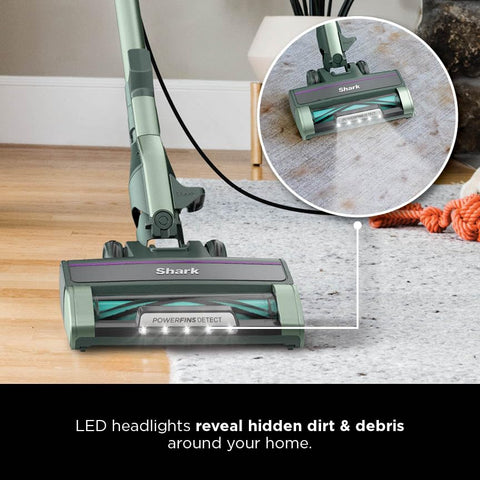 Shark Detect Ultralight evergreen color highlights the sleek ergonomic design.