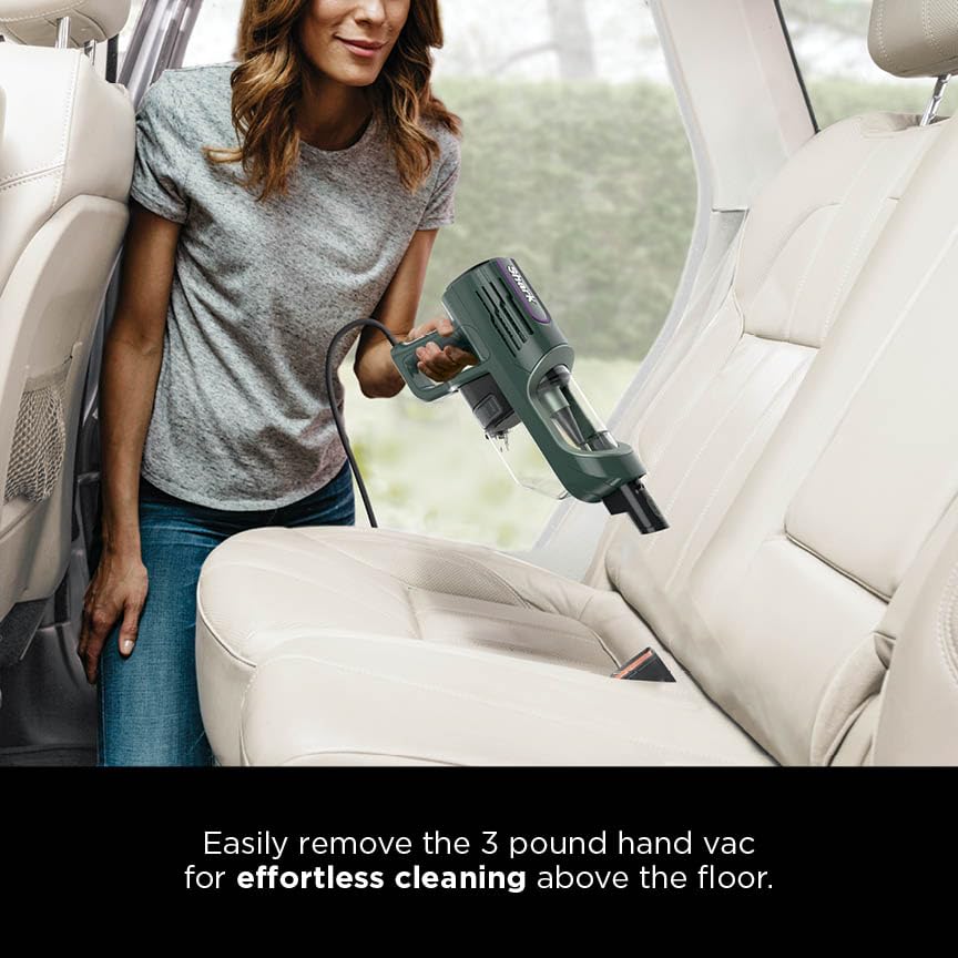 Shark Detect Ultralight pet-hair pickup excels on carpets and furniture with strong suction.