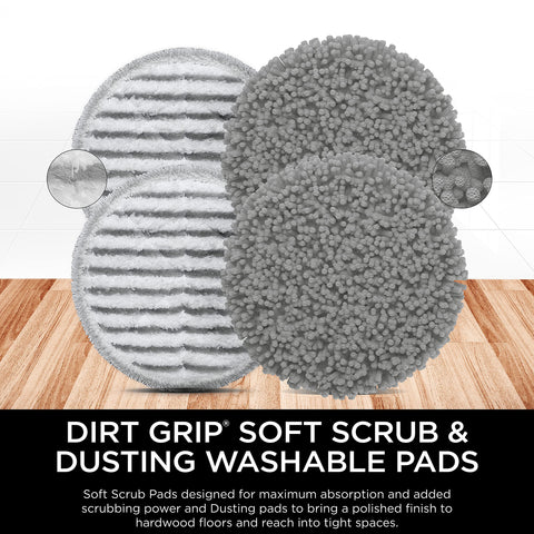 Shark Dirt Grip Dusting pad lifts dust from hardwood floors.