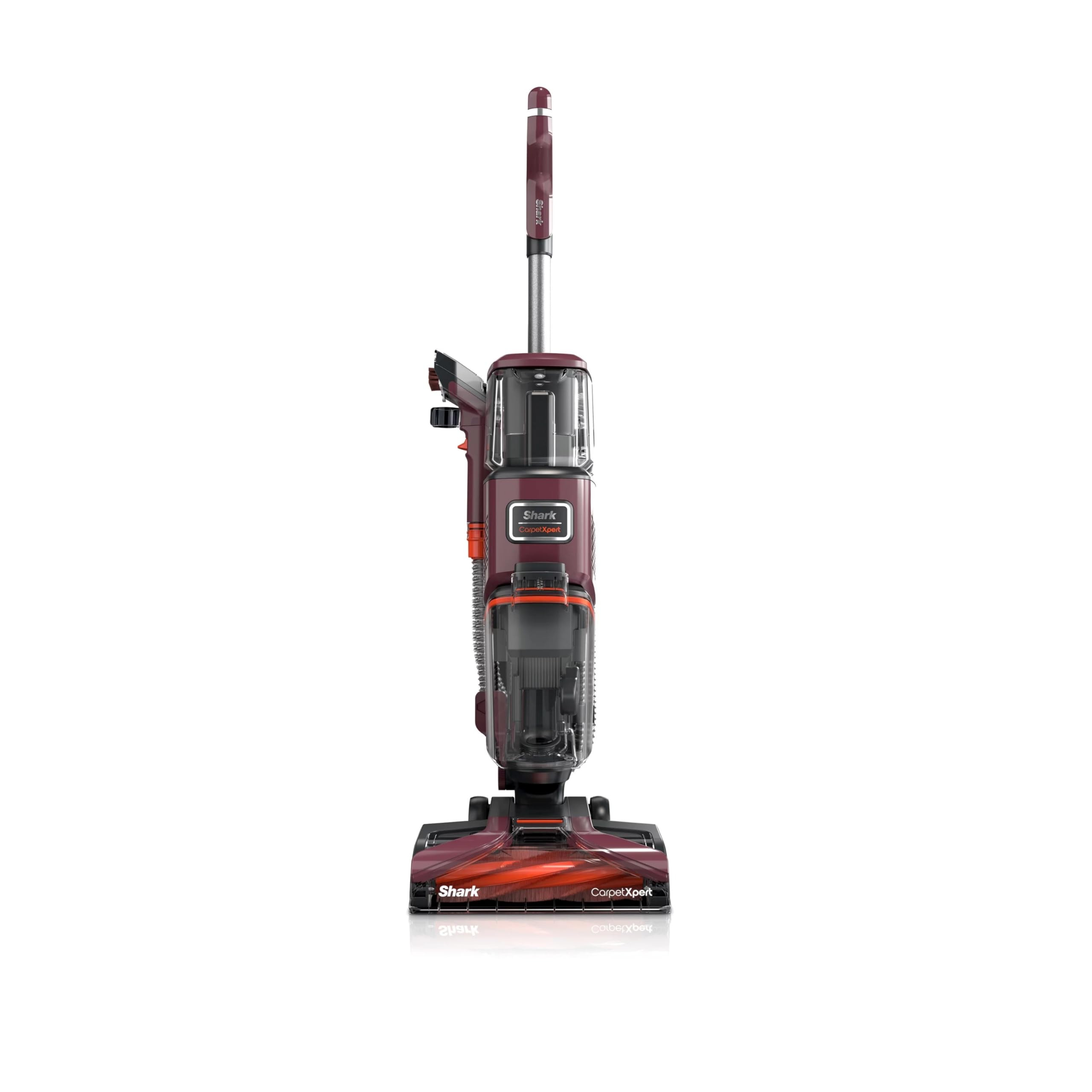 Shark EX150 Renewed easy-to-empty dirt cup for quick maintenance.