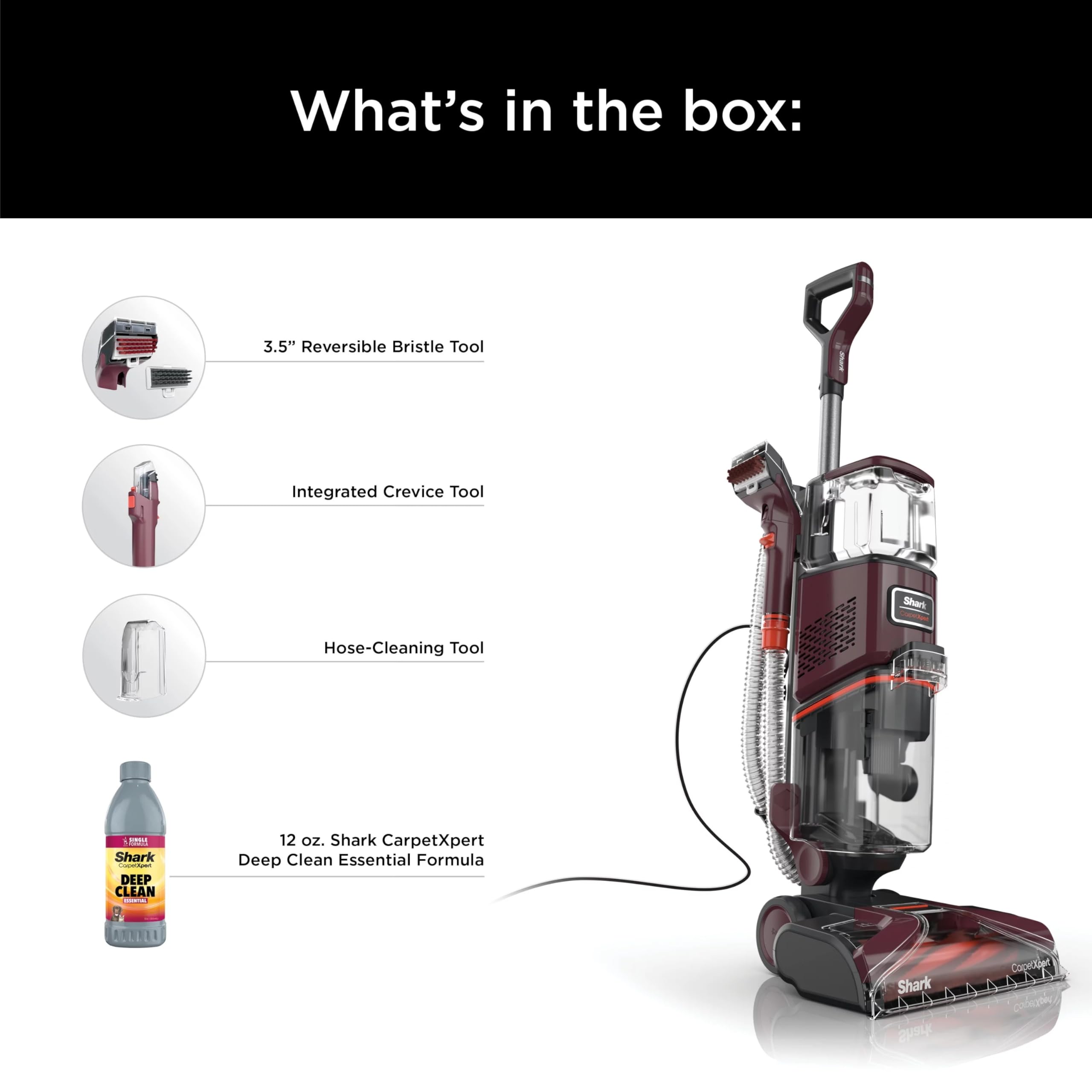 Shark EX150 Renewed magenta finish adds style while cleaning.