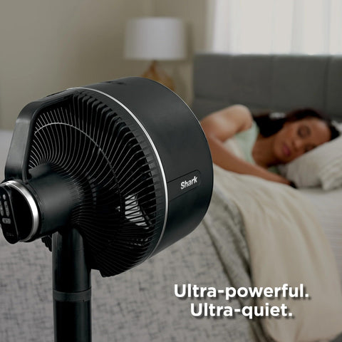 Shark FlexBreeze 180-degree oscillation and 55-degree tilt for wide coverage