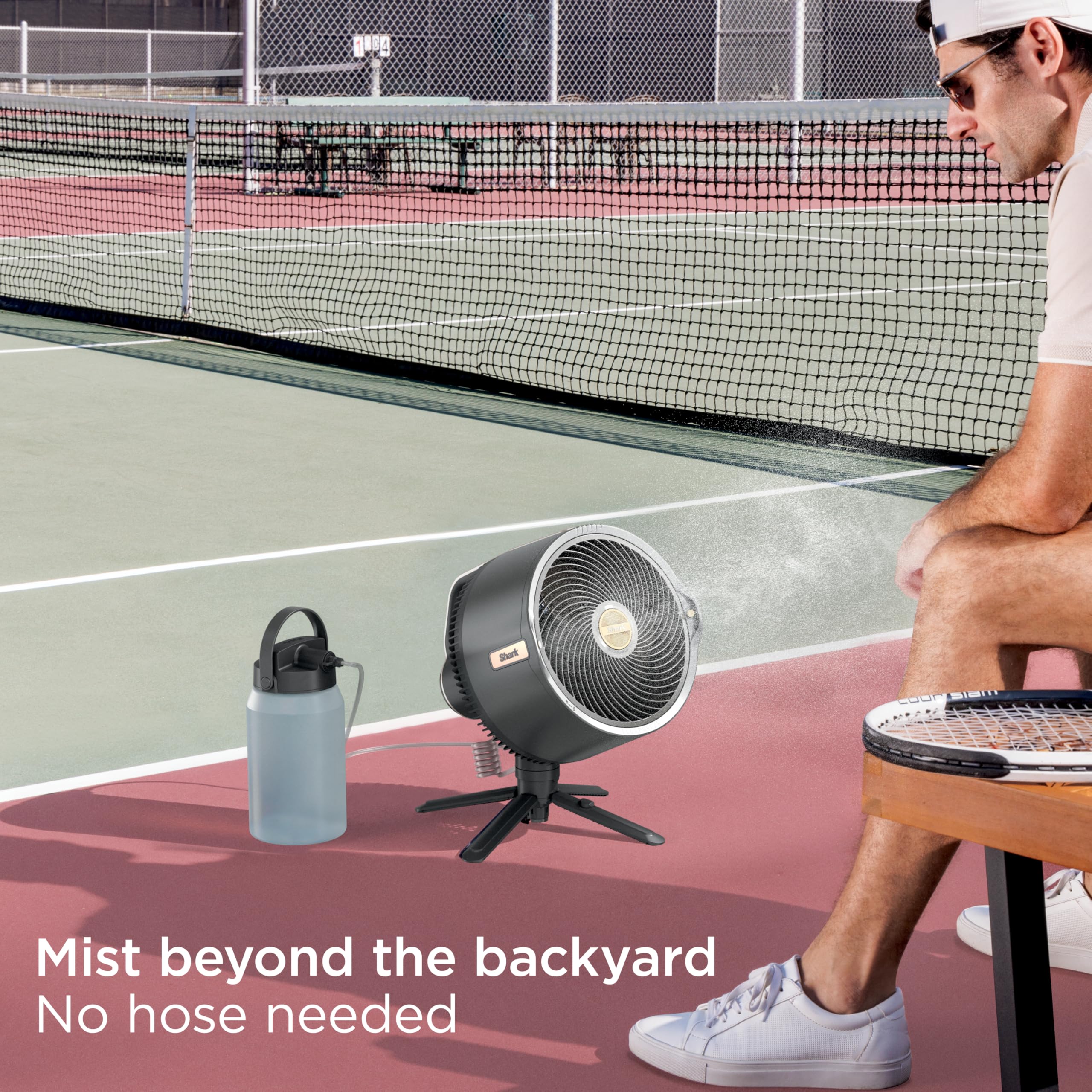 Shark FlexBreeze Pro Mist Fan adding ice for cooler misting