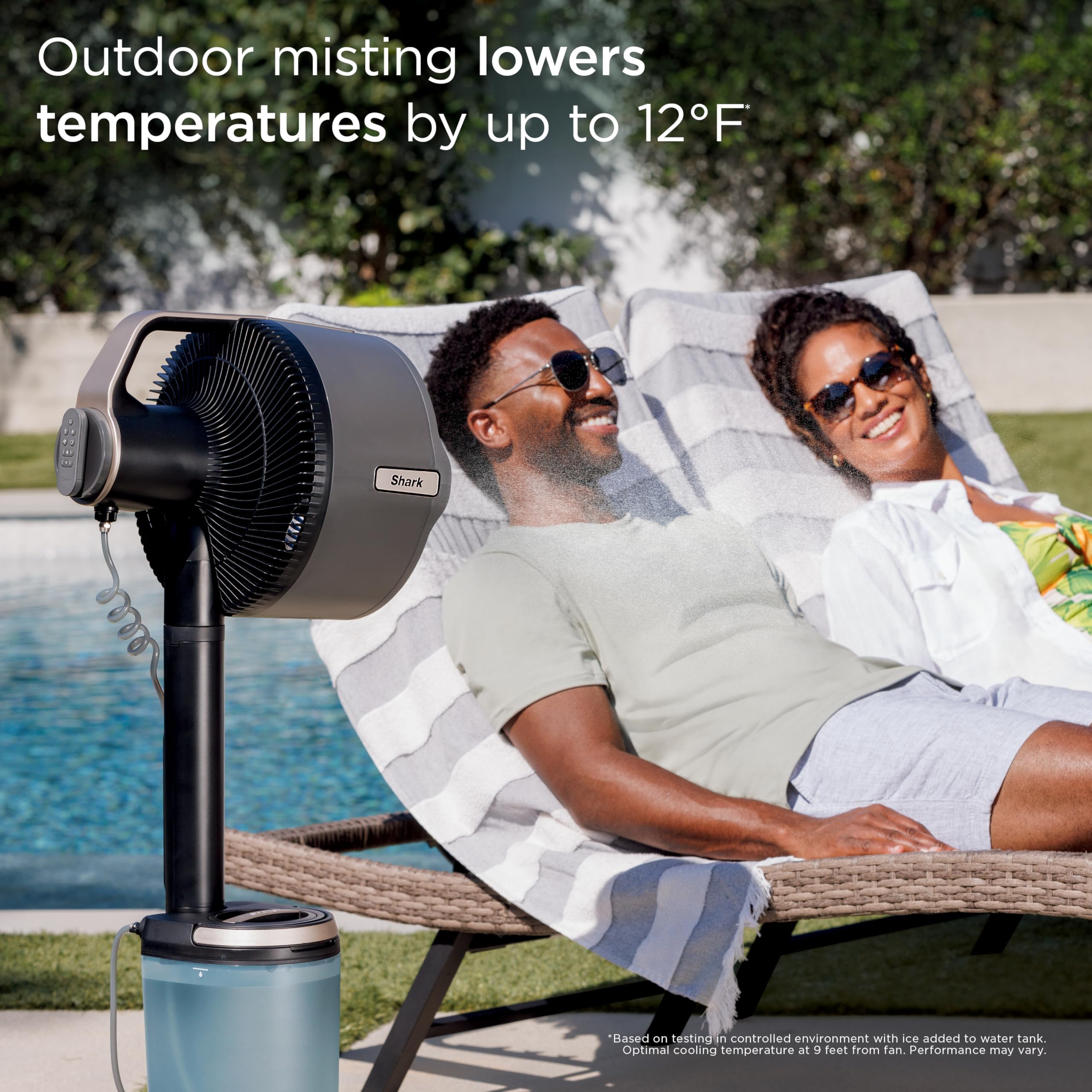 Shark FlexBreeze Pro Mist Fan pedestal-to-tabletop setup for versatile placement