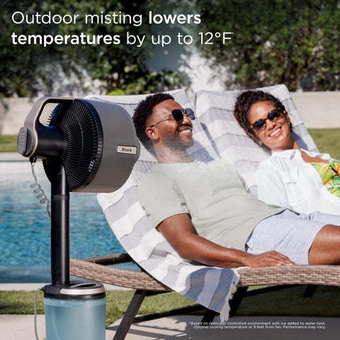 Shark FlexBreeze Pro Mist Fan pedestal-to-tabletop setup for versatile placement