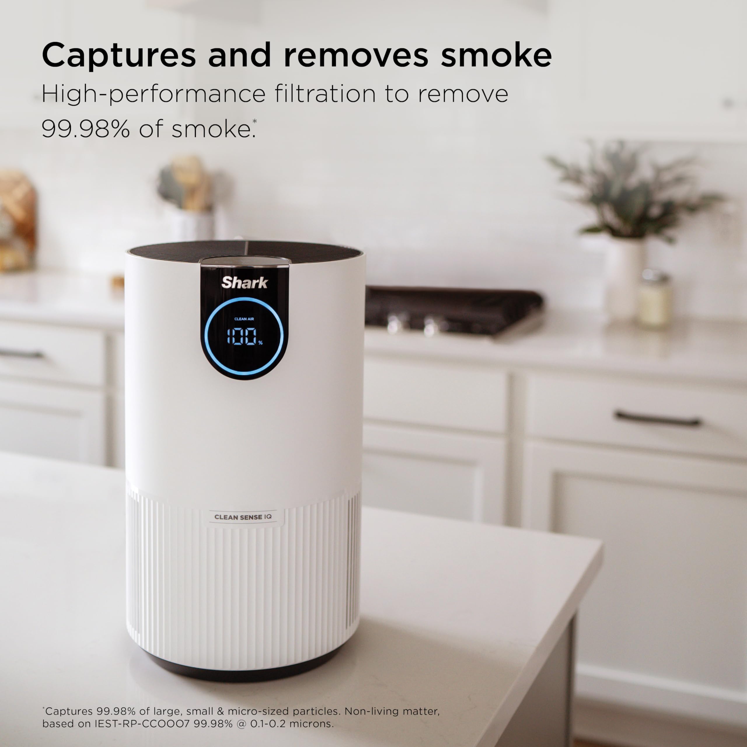 Shark HP102 Nanoseal filter captures micropollutants for cleaner air.