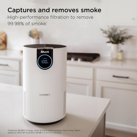 Shark HP102 Nanoseal filter captures micropollutants for cleaner air.