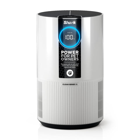 Shark HP102PET front view shows compact purifier for small rooms