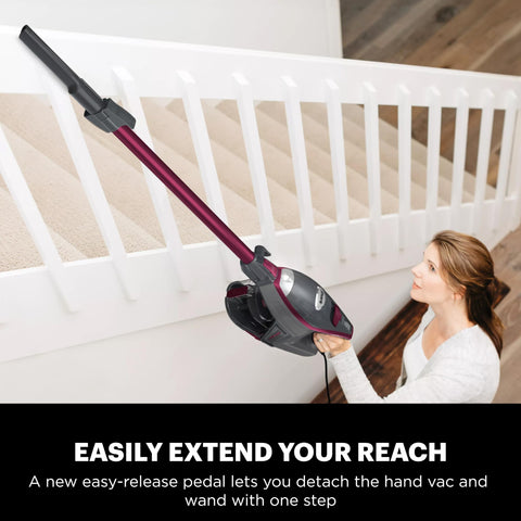 Shark HV371 Rocket Pro DLX included attachments for upholstery and crevices.