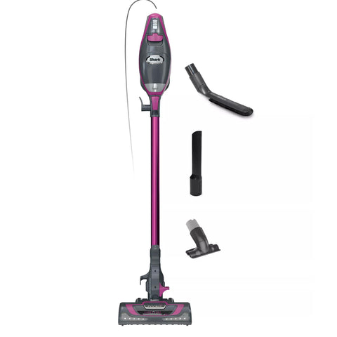 Shark HV371 Rocket Pro DLX with LED headlights revealing debris for night cleaning.