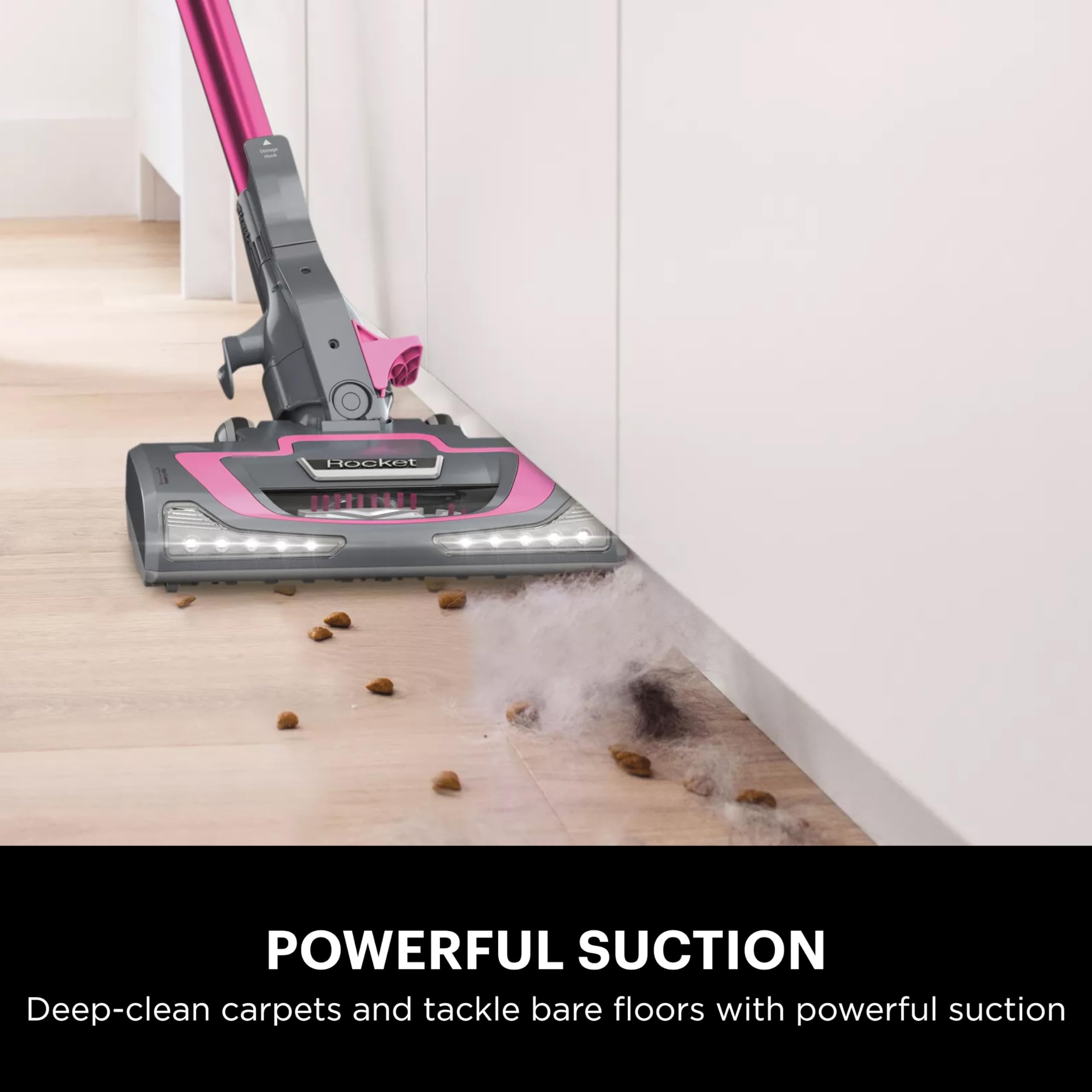 Shark HV371 Rocket Pro DLX 0.68-quart XL dust cup for extended cleaning sessions.