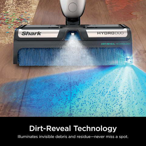 Shark HydroDuo quick-empty tray makes mess disposal effortless.