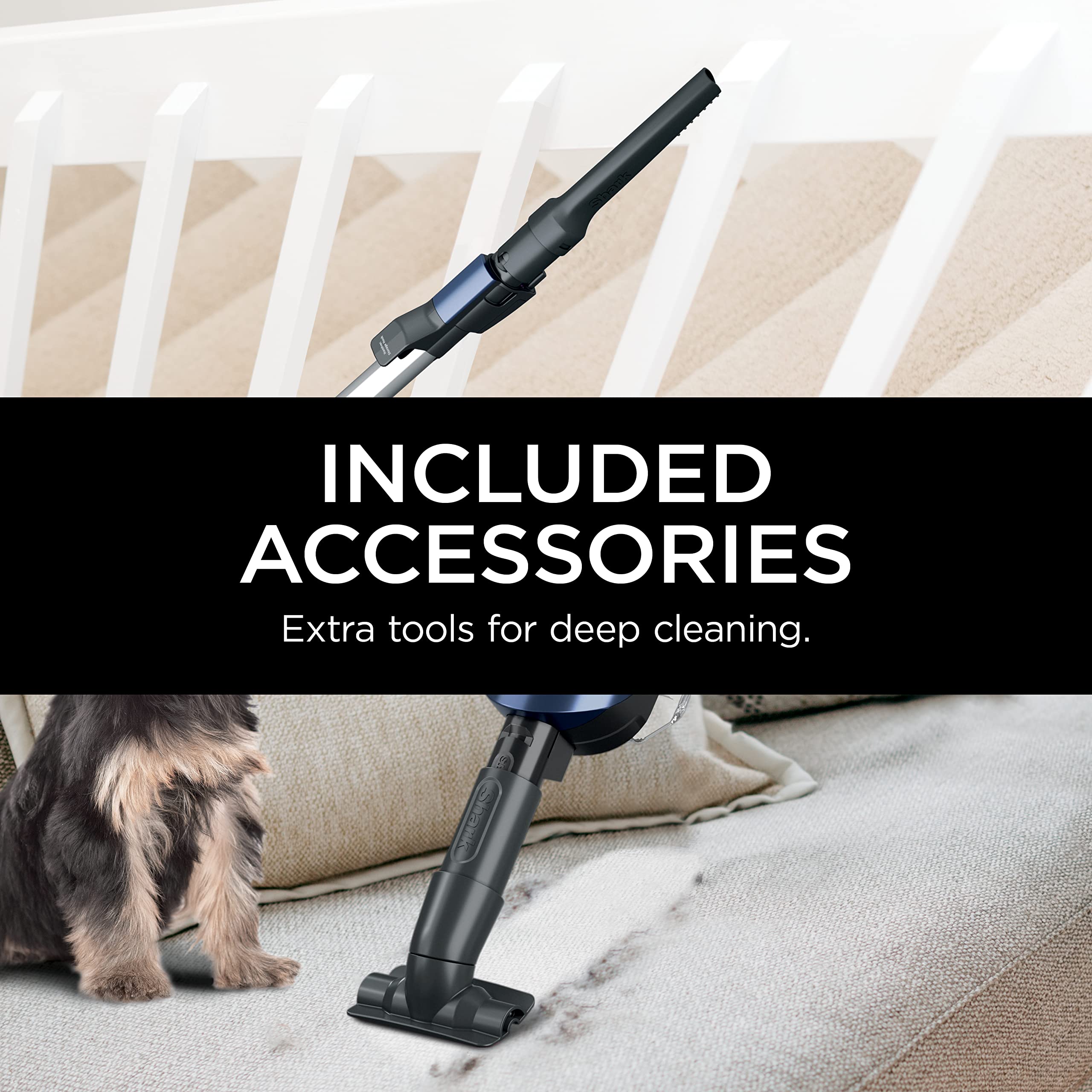 Shark HZ600C Crevice Tool cleans narrow gaps between furniture and walls.