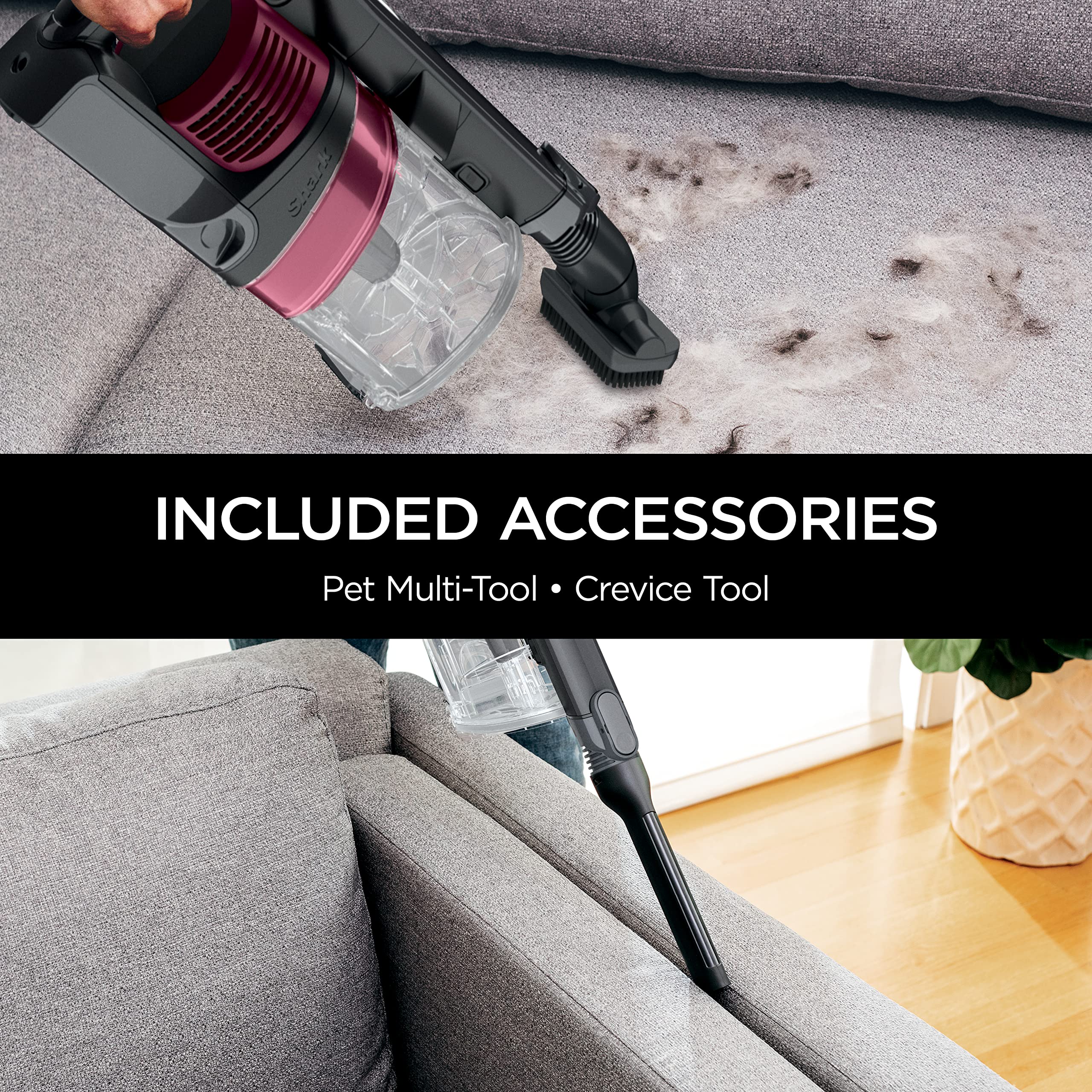 Shark IZ163H Pet Plus removable hand vac for above-floor cleaning tasks