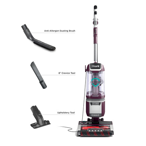 Shark LA702 DuoClean PowerFins HairPro system for deep carpet and hard floor pickup
