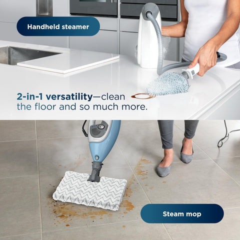 Detachable handheld steamer from Shark Lift-Away for above-floor tasks