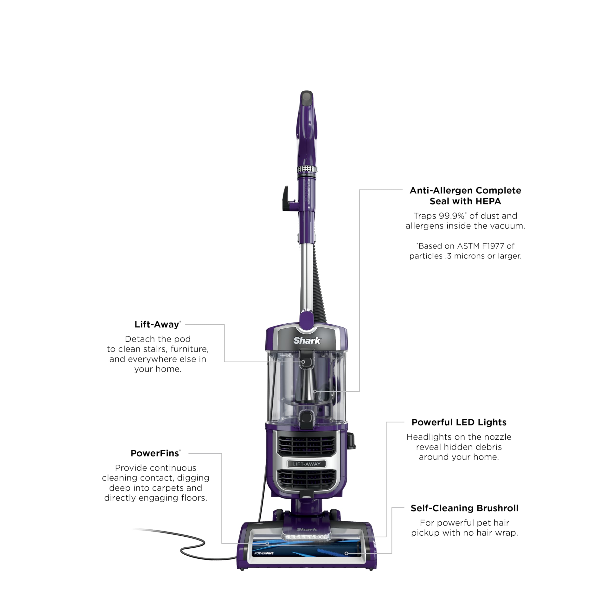 Stylish eggplant finish that complements modern homes.