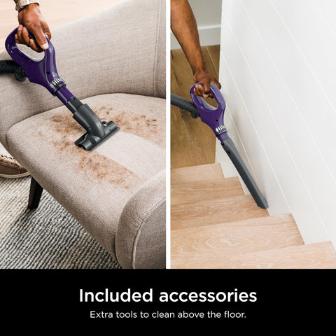 Lift-away pod enables stairs and upholstery cleaning with ease.
