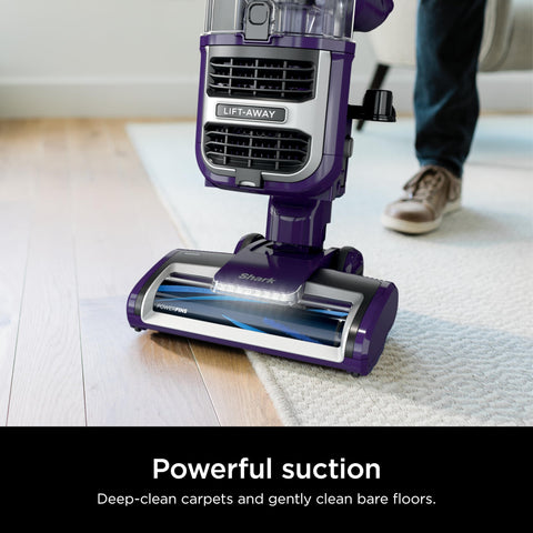 Shark Lift-Away self-cleaning brushroll reducing pet hair wrap.