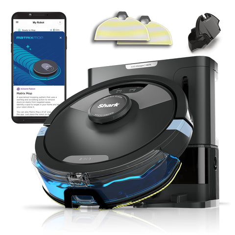 Shark Matrix Plus 2in1 robot vacuum-mop cleans floors powerfully and efficiently.