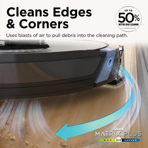 Shark Matrix Plus CleanEdge-edge cleaning pulls debris from corners.