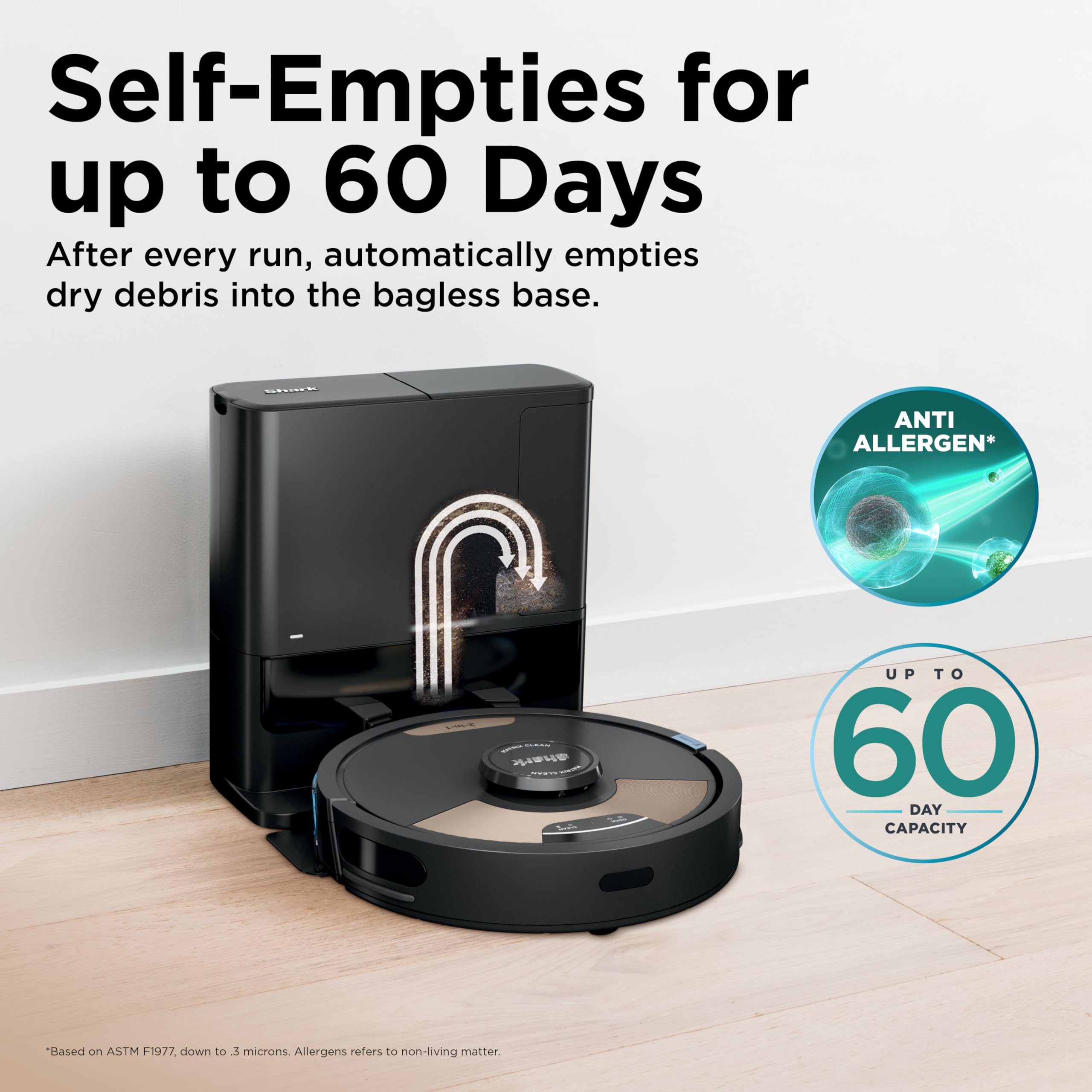 Shark Matrix Plus self-cleaning brushroll pulls hair from carpets and floors