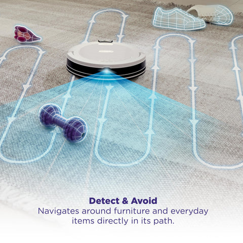 Shark Navigator obstacle detection helps avoid furniture and everyday clutter
