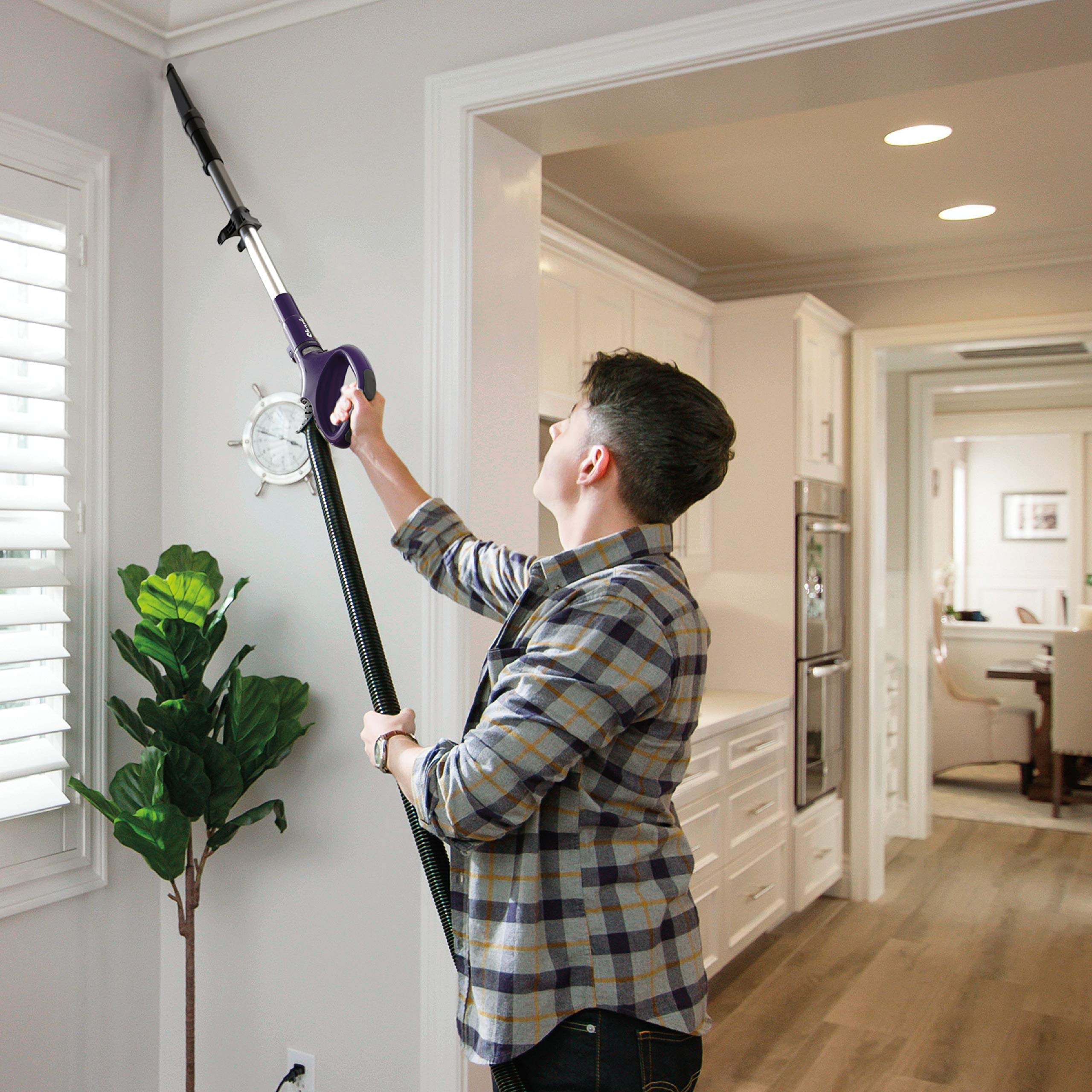 Shark Navigator Swivel Pro handheld mode reaches stairs and upholstery.