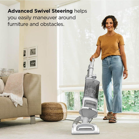 Shark Navigator brushroll shutoff control for carpet to bare floor use