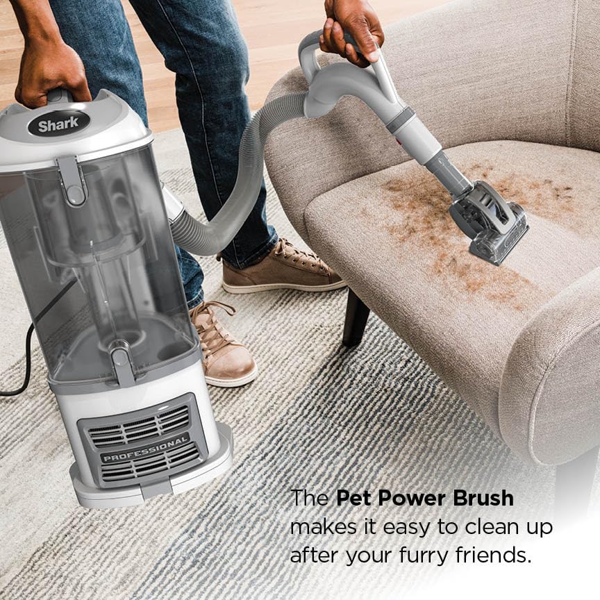 Shark Navigator lift-away pod demonstration for above-floor cleaning