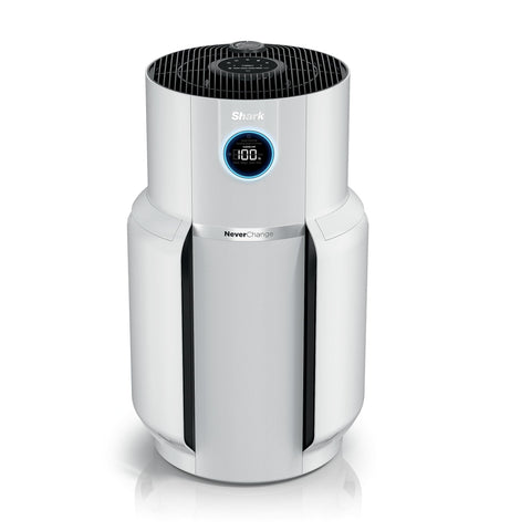 Shark NeverChange Air Purifier Max front view showing wide coverage up to 1400 sq ft