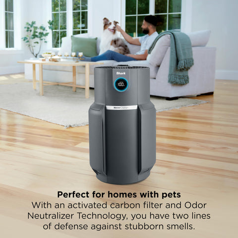 Shark NeverChange Air Purifier MAX quiet operation suitable for night use.