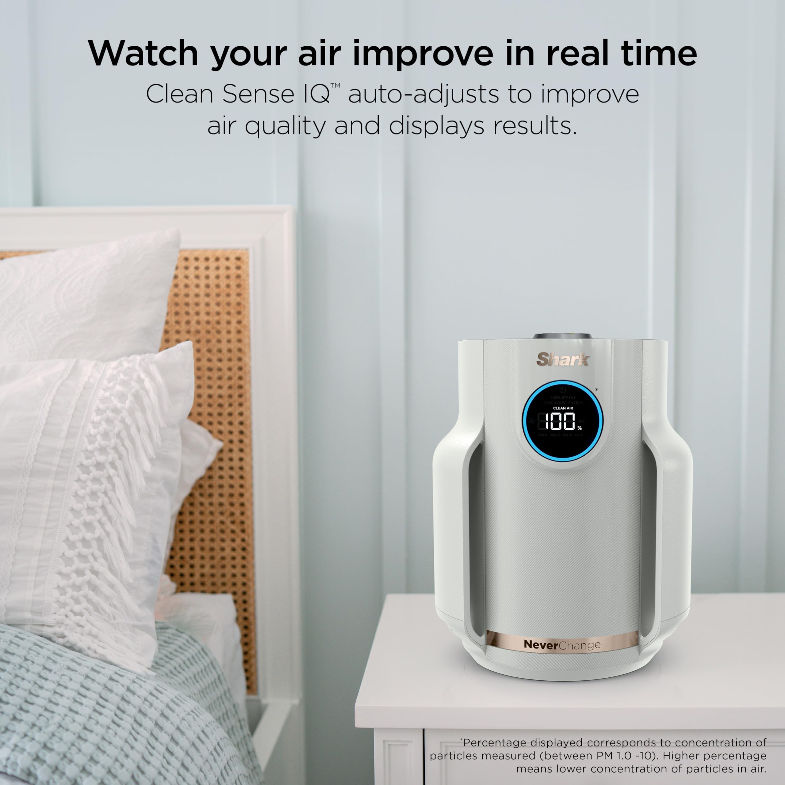 Shark NeverChange placed in a bedroom or home office for flexible placement