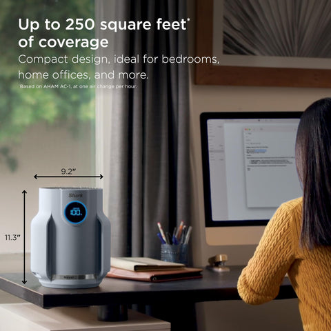 Shark NeverChange Compact Pro real-time air quality display at a glance.